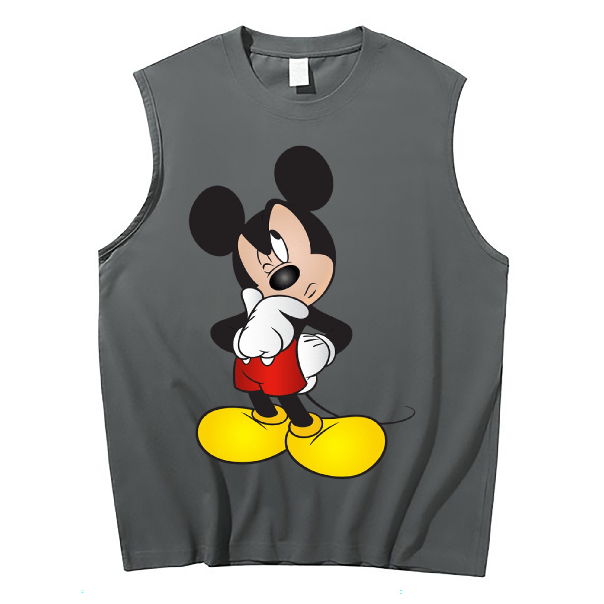 ミッキーマウス Mickey Mouse コットン100％タンクトップ（フロントプリント）